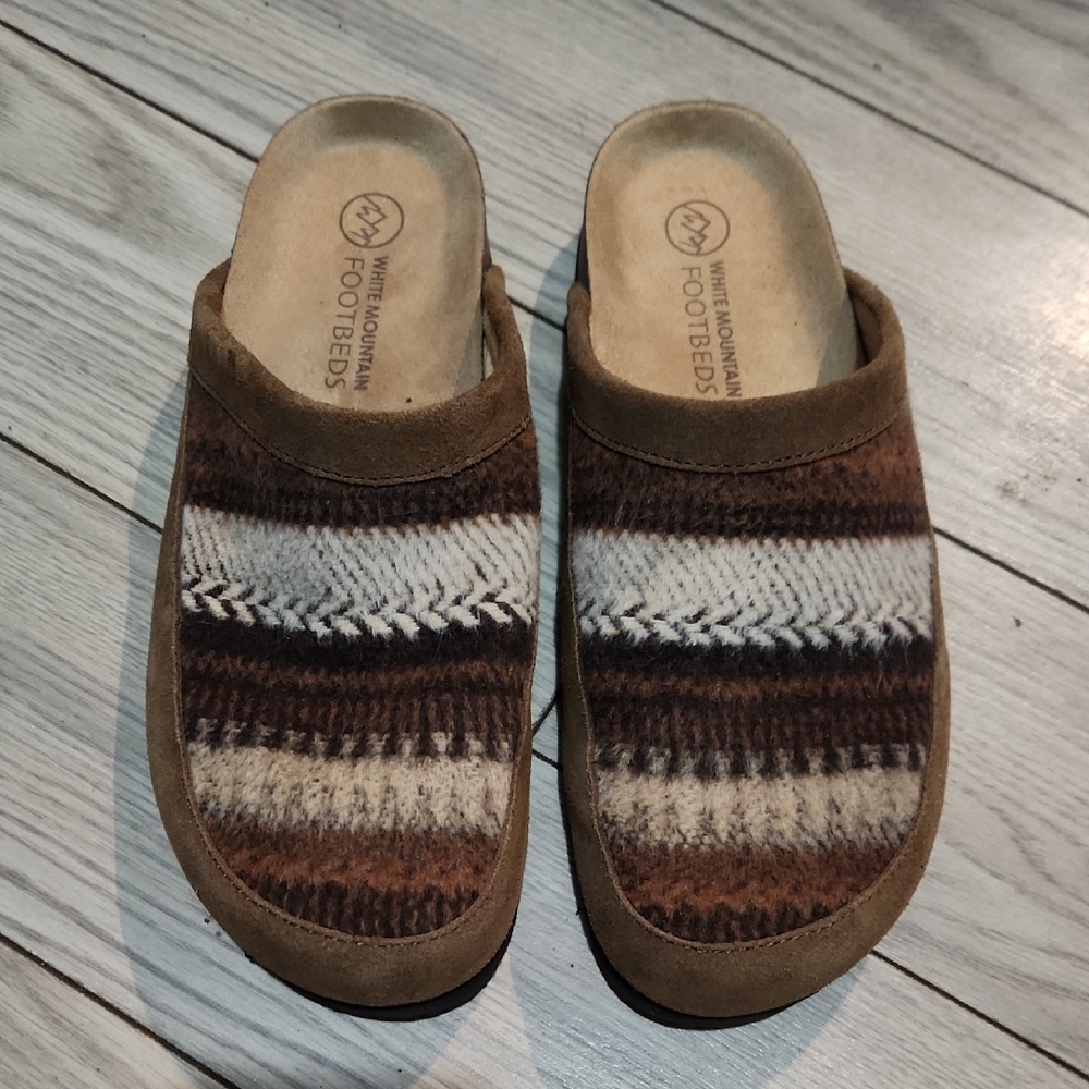 White Mountain Brown and Tan Slip-On Shoes